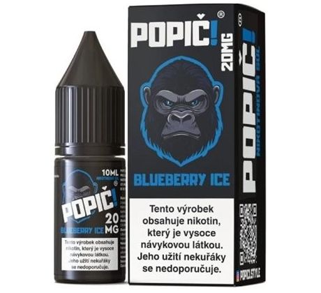 Liquid POPIČ! Salt Blueberry Ice 10ml-20mg