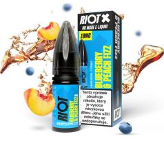 Liquid RIOT X Salt Blueberry & Peach Fizz (Borůvka a broskvová limonáda) 10ml-20mg