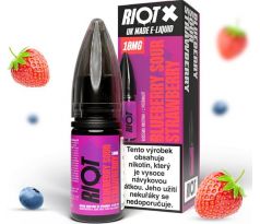 Liquid RIOT X Salt Blueberry Sour Strawberry (Kyselá borůvka a jahoda) 10ml-20mg