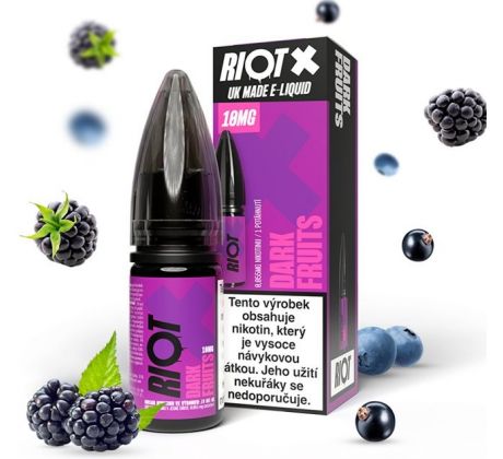 Liquid RIOT X Salt Dark Fruits (Tmavá bobulovitá směs) 10ml-10mg