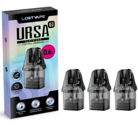 Lost Vape Ursa Pod V3 cartridge 0,6ohm 2,5ml 3Pack
