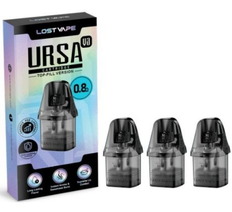 Lost Vape Ursa Pod V3 cartridge 0,8ohm 2,5ml 3Pack