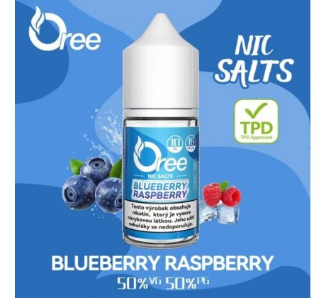 Liquid Oree SALT Blueberry Raspberry - Borůvka a Malina 10ml - 18mg