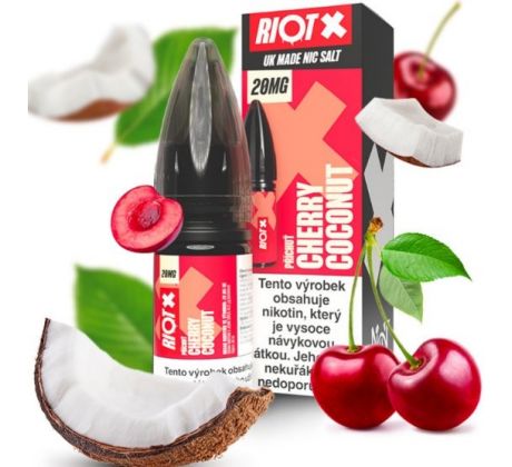 Liquid RIOT X Salt Cherry Coconut (Třešeň a kokos) 10ml-20mg