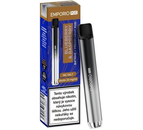 EMPORIO POD elektronická cigareta 500mAh Blueberry & Raspberry 20mg