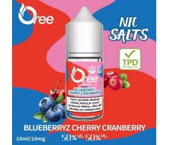 Liquid Oree SALT Blueberry cherry cranberry - Borůvka třešeň brusinka 10ml - 10mg