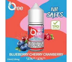 Liquid Oree SALT Blueberry cherry cranberry - Borůvka třešeň brusinka 10ml - 18mg