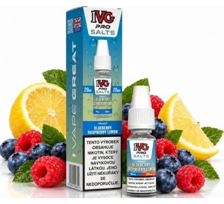 Liquid IVG Pro Salts Blueberry Raspberry Lemon 10ml-20mg