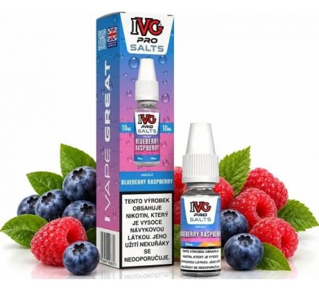 Liquid IVG Pro Salts Blueberry Raspberry 10ml-10mg